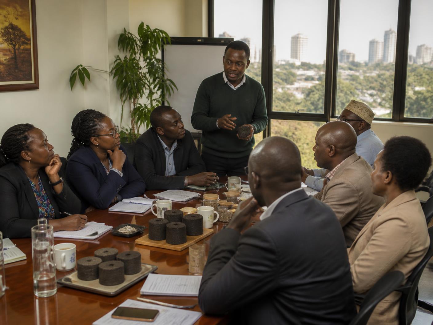 Kenyan clean-energy stakeholders in an industry workshop
